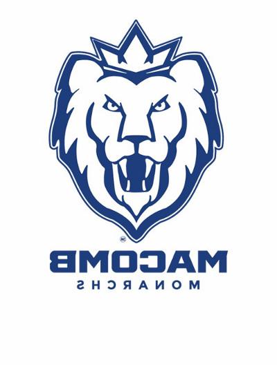 New logo features a lion’s head topped by a royal crown, symbolizing Macomb’s athletic prowess. 